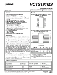 Datasheet HCTS191DMSR производства Intersil